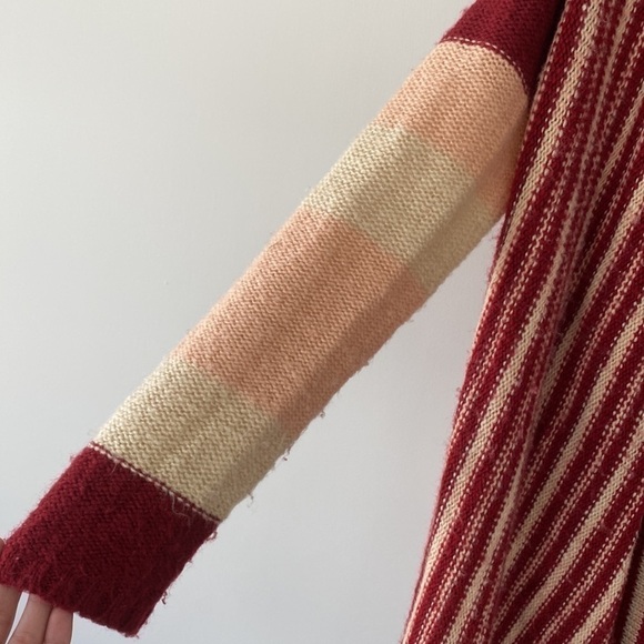 NEW NWT Blue Rain Francesca's Striped Open Front Draped Cardigan Sweater Small - Picture 3 of 8